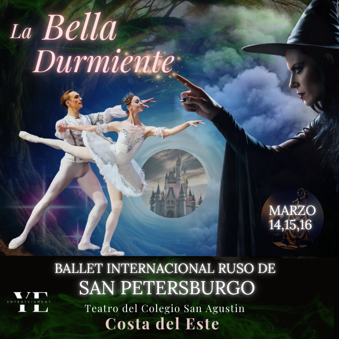 Plot promocional del evento BALLET SAN PETERSBURGO con precios y mapa.