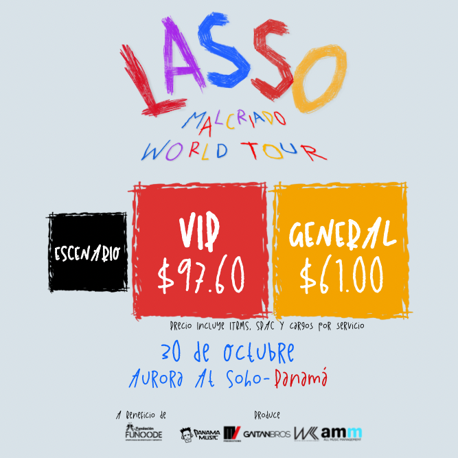 Plot promocional del evento LASSO con precios y mapa.