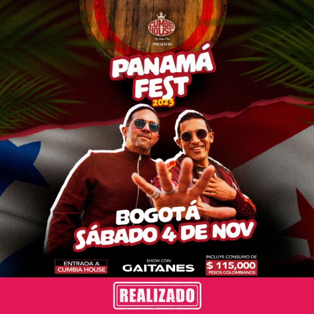 Foto promocional del evento PANAMÁ FEST describiendo los participantes y fechas del evento.