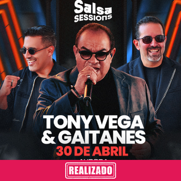 TONY VEGA & GAITANES Foto promocional del evento TONY VEGA & GAITANES describiendo los participantes y fechas del evento.