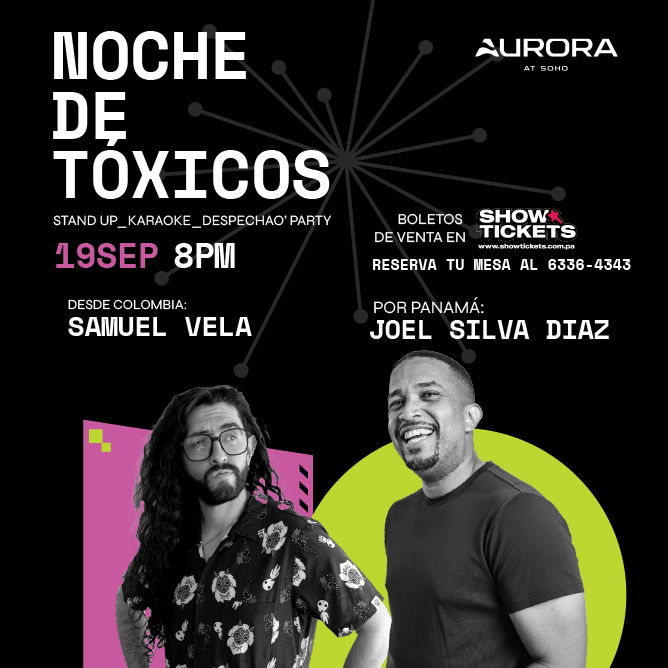 NOCHE DE TÓXICOS Foto promocional del evento NOCHE DE TÓXICOS describiendo los participantes y fechas del evento.
