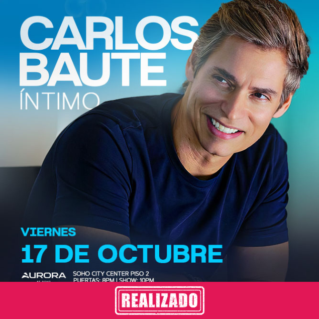 CARLOS BAUTE Foto promocional del evento CARLOS BAUTE describiendo los participantes y fechas del evento.